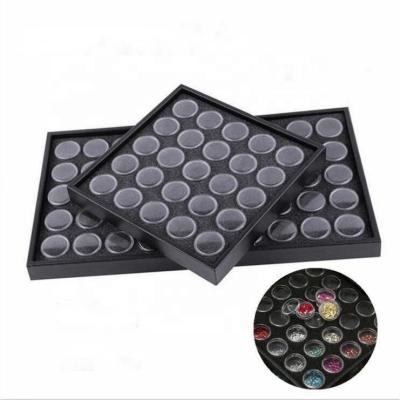 China Wholeasale Reused Materials 25 Grids Plastic Diamond Painting Boxes For Nail Art Jewelry Display for sale