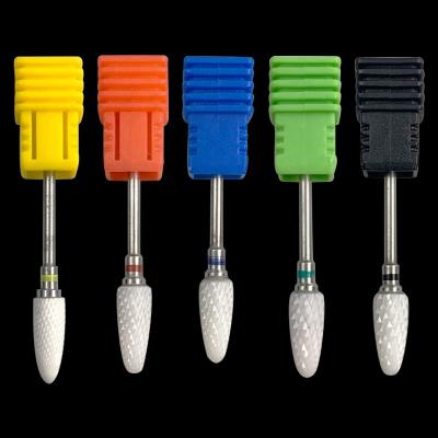 China High Quality Durable 5 in 1 Nail Art Drill Bits 4X Ceramic Electric Ceramic Nail Art Manicure Bit Set for sale