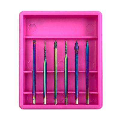 China UV Gel Or Dead Skin Or Nail Decorations Remove Diamond Set Silicone Cutters For Manicure Bits Wholesale Colored Nail 6Pcs Milling Machine Cutter For Manicure for sale