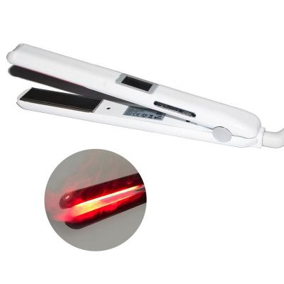 China Safety Queenme Professional LCD Display Hair Care Iron Recover Damaged Tool Hair Treatment Ultrasonic Infrared Cold Hair Straightener for sale