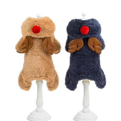 China Viable Wholesale Stored Eco-Friendly Fleece Christmas Winter Dog Cosplay Clothes for sale