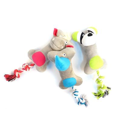 China Viable plush cotton rope chew cartoon shape dog molar toy factory direct sales for sale