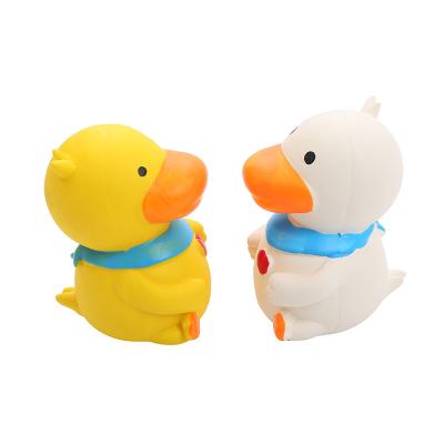 China Sustainable Manufacturers Stock Latex Like Duck Two Color Optional Bite Resistant Dog Toy for sale