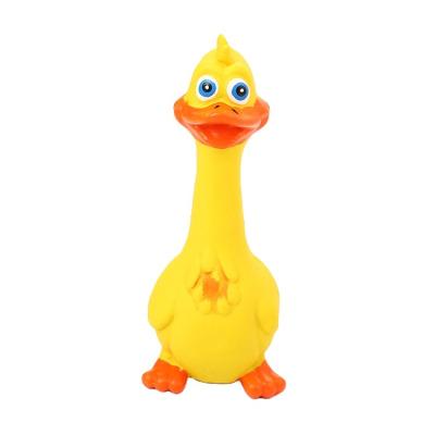 China Viable Top Selling Cute Dog Chew Toy Yellow Duck Toy Sound Puppy Latex Pet Toys for sale