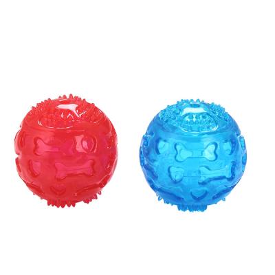 China Sustainable Eco Friendly In Action Non-Toxic Molar Training TPR Dog Chew Ball Toys for sale