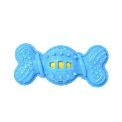 China Sustainable Manufacturers stock rubber bone shape bite resistant vocal dog toys for sale