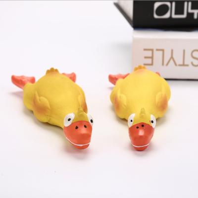 China Viable Dog Latex Gnawing Toys Screaming Heavy Duty Grinding Chicken Dog Teeth Pet Supplies for sale