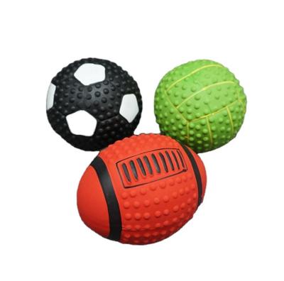 China Hot Selling Durable Interactive Latex Train Ball Dog Chew Toys for sale