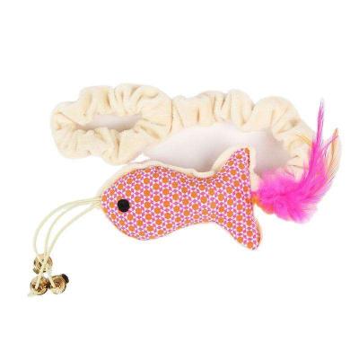 China Viable Hot Selling News Simulation Long Tail Fish Molar Teeth Cat Vocal Toy for sale