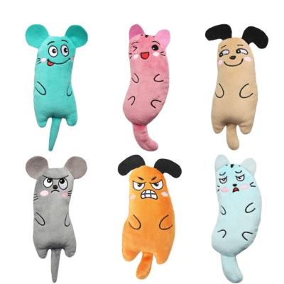 China Cute Viable Shape Cat Teeth Cleaning Thumb Toy Interactive Catnip Plush Toy for sale