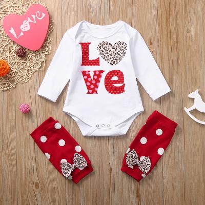 China Long sleeve boutique cotton kids clothes printed fashionable romper+stockings girl jumpsuit for sale