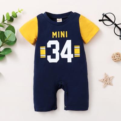 China Summer Infant Boys Romper Kids Cotton Clothes Babies Boy Toddler Short Sleeve Overalls for sale