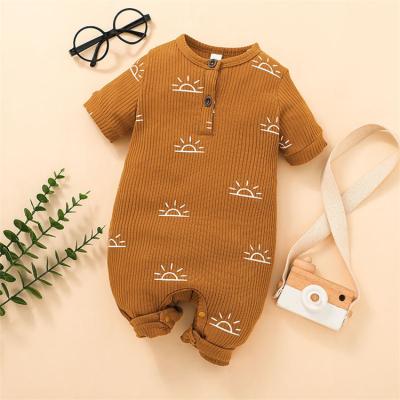 China Long Sleeve Jumpsuit Newborn Boy Clothes Babies Boy Short Sleeve Playsuits Toddler Summer Pajamas Boy Romper for sale