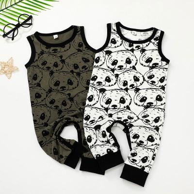 China Infant Long Sleeve Baby Boys Cotton Overalls Cartoon Printed Sleeveless Overalls Cotton Boys Rompers for sale