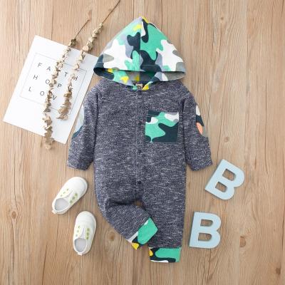 China Long Sleeve Toddler Baby Boy Clothes Cotton Hoodie Overalls Fall Boys Infant Romper For 3-18m for sale