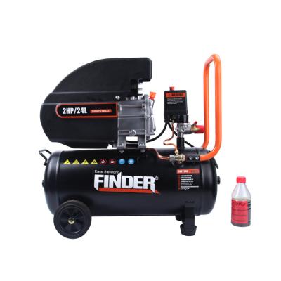 China Directly Lubricated Motor Pump 24L / 2HP Professional Portable Piston Air Compressor for sale