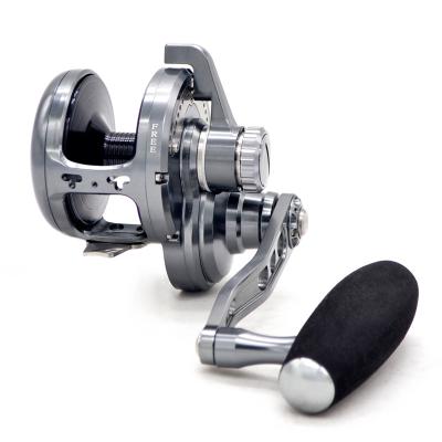 China Aluminum Conventional Lever Drag Fishing Reels Full Metal Saltwater Casting Big Game Multiplier Casting Reel for sale