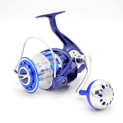 China Full Aluminum Reel 12+1 Aluminum Ball Bearings 35KG Max Drag Saltwater Spinning Fishing for sale