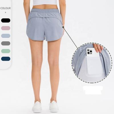 China In-Stock Breathable Women High Waist Sports Shorts Pants Gym Fitness Quick Dry Shorts for sale