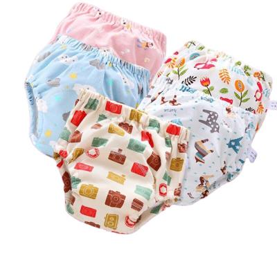 China 6 Layers Cloth Washable Cloth Diaper Cover Baby Diaper Cover Gauze Pants Spring And Baby Training QUICK DRY Summer Bloomers for sale