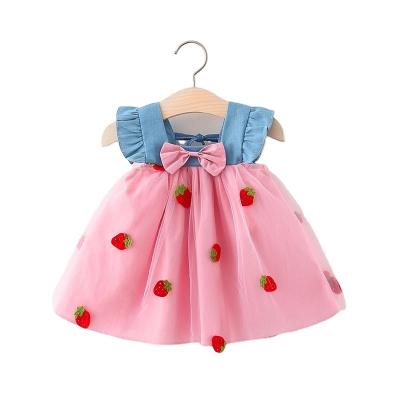 China 2021 Korean Casual Breathable Summer Baby Dresses 0-24 Months For 1 Year Old Baby Birthday Dress for sale