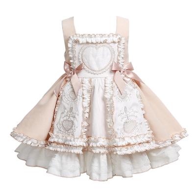 China Fashion Washable Elegant Princess Clothing Kids Princess Little Girl Costume Pink Dress For Kids 6year Birthday Party for sale