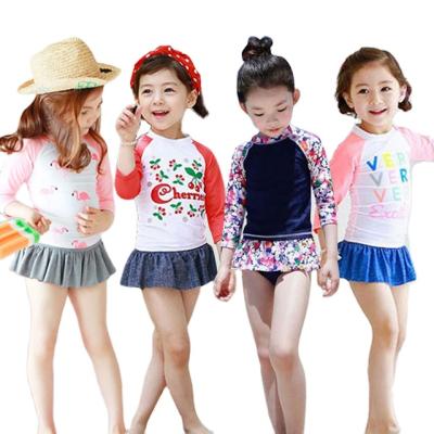 China Cute Swimwear Women's Long Sleeve Skirt Breathable Girls' Sun-proof Quick-Drying Sunproof Princess Two-Piece Swimsuit 1 Piece for sale