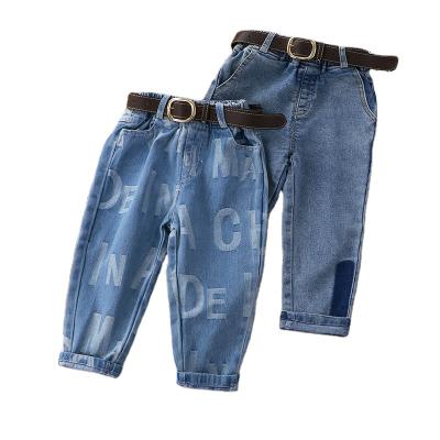 China Breathable Loose Puffed Pants Black 8 Years Jean Fashion Fancy Designers Denim Pants Cowboy Boys Jeans Trousers Breeches for sale