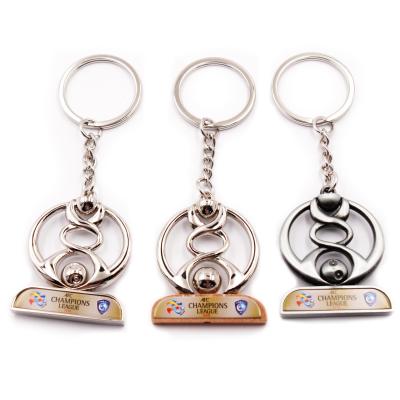 China Custom Creative Silver Trophy Medal Trophy Promotion Gift Metal Key Chain For Different Match Gift for sale