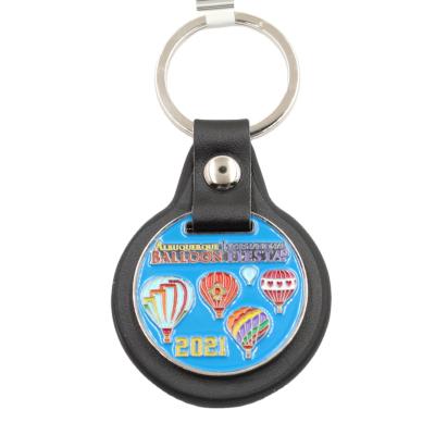 China 2021 Metal Customized Color Balloon New Style PU Key Chain for sale