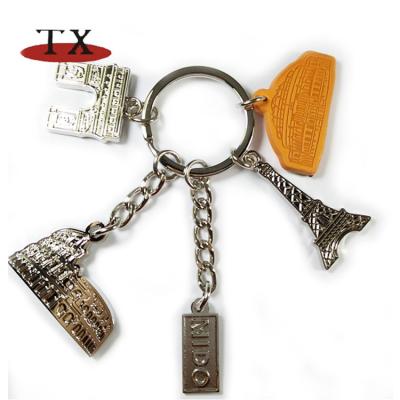 China Hot Promotion Gift Custom - Selling Notre Dame Eiffel Tower Souvenir Key Chain Classroom Combination Tag Keychains for sale