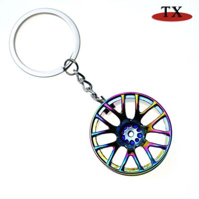 China Creative Different Metal Car Key Chain Shop Gift Souvenir Gifts Promotion Car Hub Key Chain Custom Men's Auto Parts for sale