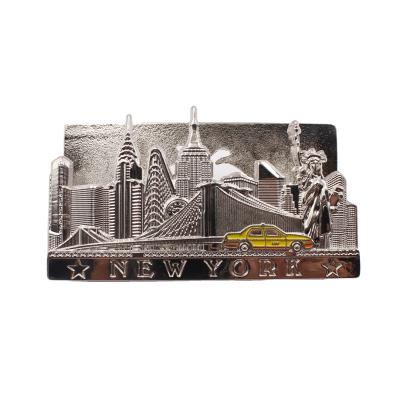 China Fashion New York Souvenir Metal Business Name Card Holder For Office Business Card Holder for sale