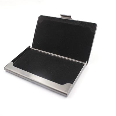 China Fashion Business Card Case OEM Stainless Steel Card Holder Laser Printing Diy Promotional Logo for sale