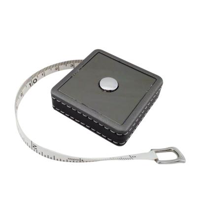 China ABS & Promotion Mini Square Plastic Strip 1.5m 60 Inch PU Leather Case Color Retractable Strip for sale