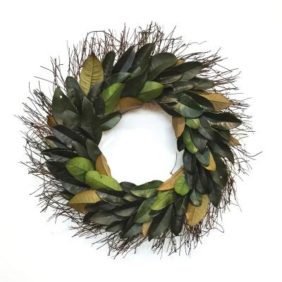 China Wedding Celebration Garland Natural Supplies Hanging Garland Preserved Green Osmanthus Leaves Garland Suitable For All Season Festival Decoration for sale