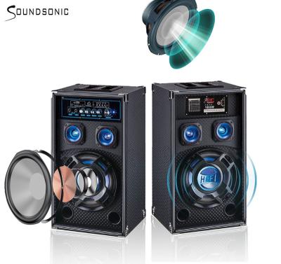 China Hot Selling Video Call 6 Inch Subwoofer Loudspeaker Bass PA Speaker System With DJ Flashing Lights for sale