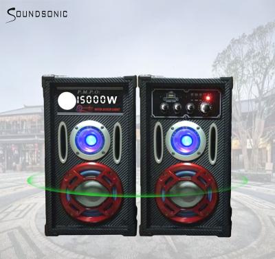 China Video Call Portable 6 Inch Power Height Subwoofer Speaker With DJ Flashing Lights for sale