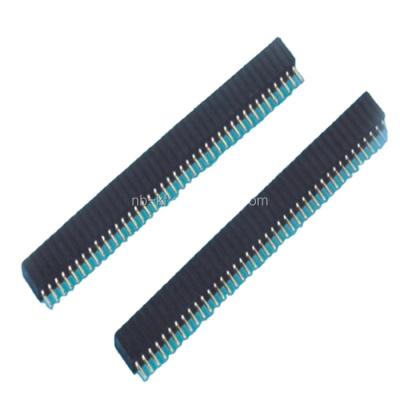 China PCB 1.27mm female header s/t single row 1*40 pins H=4.6 for sale