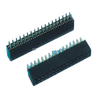 China PCB 2.0mm Row 2*40 Double Pin Header Flow Female Solder H=6.35MM for sale