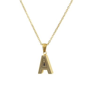 China Luckyee TRENDY - New Style Initial Necklace Gold Plated Letter Necklace for sale