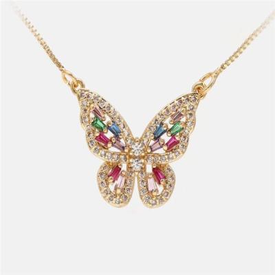 China Luckyee CLASSIC - Fashionable Butterfly Necklace 18k Gold Plated Necklace For Women for sale