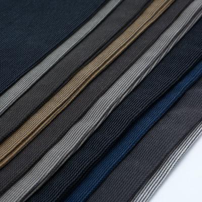 중국 Dark Striped Cotton Polyester Spandex Fabric With Accurate Color Cards For Clothing Production 판매용