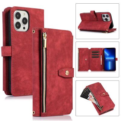 China New Multifunctional Shockproof Mobile Phone Flip Leather Case With Hand Rope Anti-fall For Apple iPhone 11 Pro Max for sale