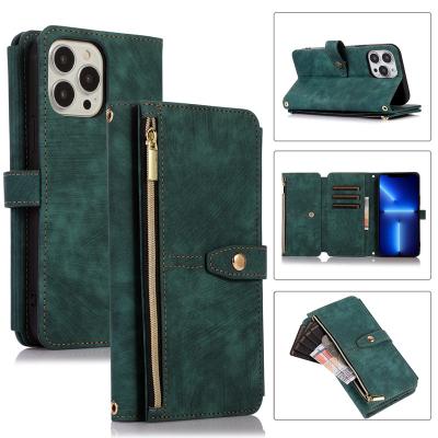 China New Multifunctional Shockproof Mobile Phone Flip Leather Case With Hand Rope Anti-fall For Apple iPhone 12 pro Max 12mini for sale