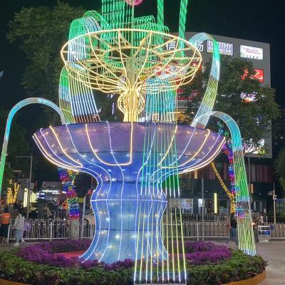 China Newest Handmade Giant Holiday Lighting Outdoor Led Fountain Large Led Light Christmas Decoration For Park View Mall Hotel Decor Light for sale