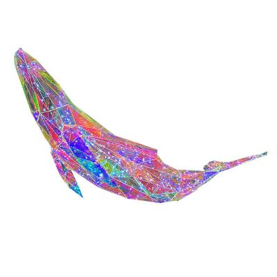 China Newest Design Handmade PVC 3d Waterproof Colorful Sea Animals Led Light Up Colorful Whale For Holiday Wedding Christmas Decoration for sale