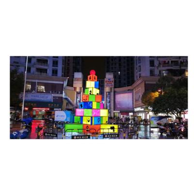 China Large Tiger Lamp 2022 Christmas Light Fixtures Modeling Outdoor Square Netflix Map Dot Photo Light Decorations for sale