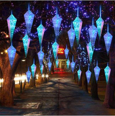 China Commercial Use Mall Activities Streethotel Wedding Decorative Illusion Icicle Tree Lighting Stage Props for sale