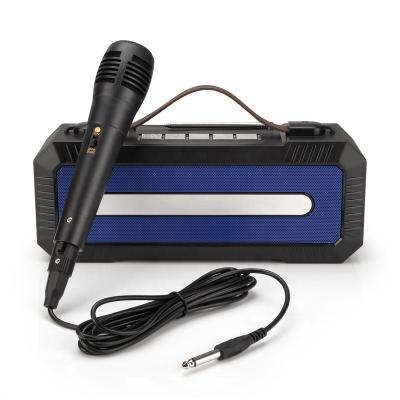 China Popular BT Home Wireless Strong Blue Tooth Bass Microphone Microphone Phone Function Portable Party Speaker for sale